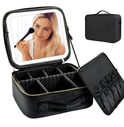 ORGANIZADOR DE MAQUILLAJE CON ESPEJO LED