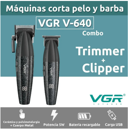 VGR V-640 CLIPPER + TRIMMER / COMBO PROFESIONAL